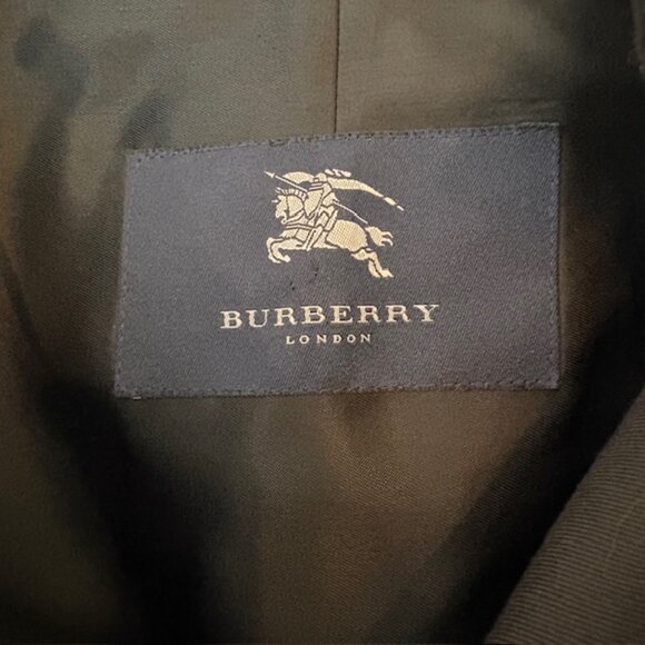 Burberry Trench Coat Men's Authentic size 44 T Double breasted black - Picture 6 of 16
